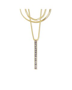 Kendra Scott Jack 14K Gold Plated Brass and White Crystal Necklace 4217707096