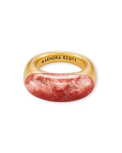 Kendra Scott Kaia Vintage Gold Plated Brass and Dyed Howlite Ring Sz 7 4217708438