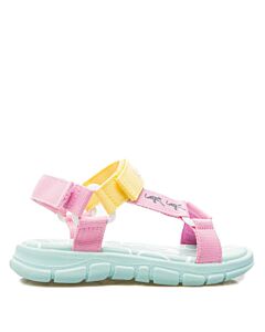 Kenzo Girls Colour-Block Embossed-Logo Touch-Strap Sandals