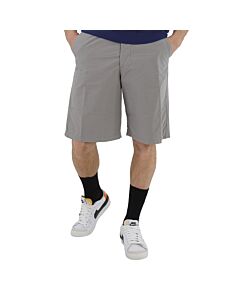Kenzo Misty Grey Mid-rise Cotton Chino Shorts