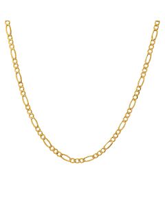 Kylie Harper Unisex 14K Yellow Gold 2.5mm Figaro Link Chain Necklace, 18" - 24"