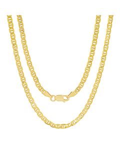 Kylie Harper Unisex Italian 14k Gold Over Silver Mariner Chain - 18"-24"
