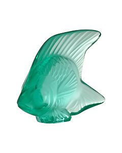 Lalique Crystal Mint Green Fish Figurine 3001900