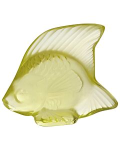 Lalique Figurine Yellow Seal Fish 3002400