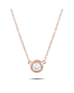 LB Exclusive 14K Rose Gold 0.20 ct Diamond Pendant Necklace