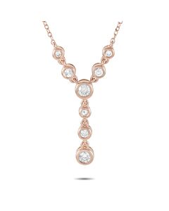 LB Exclusive 14K Rose Gold 0.25 ct Diamond Necklace