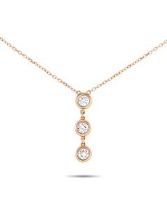LB Exclusive 14K Rose Gold 0.25 ct Diamond Pendant Necklace