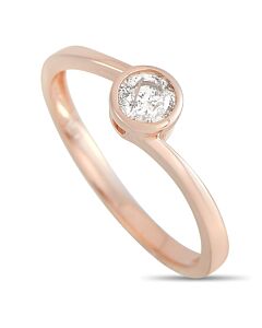 LB Exclusive 14K Rose Gold 0.26 ct Diamond Solitaire Ring