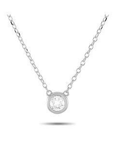 LB Exclusive 14K White Gold 0.11 ct Diamond Pendant Necklace