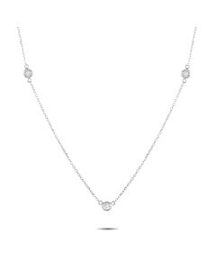 LB Exclusive 14K White Gold 0.15 ct Diamond Necklace
