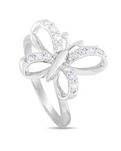 LB Exclusive 14K White Gold 0.30 ct Diamond Butterfly Ring
