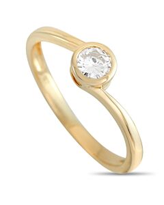 LB Exclusive 14K Yellow Gold 0.26 ct Diamond Solitaire Ring