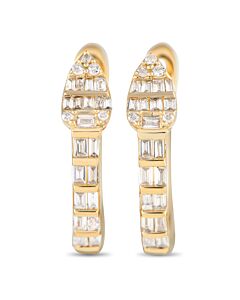 LB Exclusive 14K Yellow Gold 0.70ct Diamond Huggie Earrings ER28164 Y