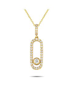 LB Exclusive 18K Yellow Gold 0.32ct Diamond Pendant Necklace