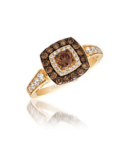 Le Vian Chocolatier Ring Chocolate Diamonds, Vanilla Diamonds set in 14K Honey Gold Ring Size 7 R4901DB