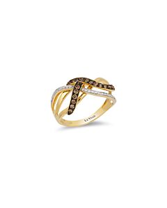 Le Vian Chocolatier Ring Chocolate Diamonds, Vanilla Diamonds set in 14K Honey Gold Ring Size 7 KJR1261BDDIA