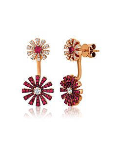 Le Vian Ladies Passion Ruby Collection Earrings set in 14K Strawberry Gold