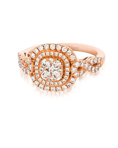 Le Vian  Ladies Strawberry and Vanilla Ring in 14K Strawberry Gold