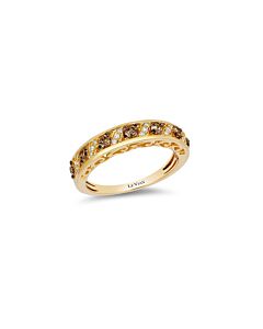Le Vian Red Carpet Ring Chocolate Diamonds, Vanilla Diamonds set in 14K Honey Gold Ring Size 7 41287