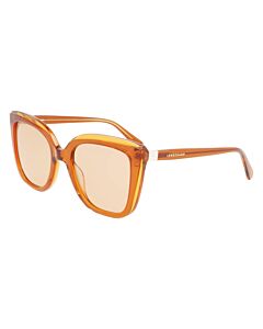 Longchamp 53 mm Transparent Brown Sunglasses