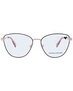 Longchamp 54 mm Rose Gold/Burgundy Eyeglass Frames