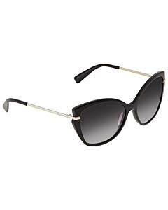 Longchamp 57 mm Black Sunglasses