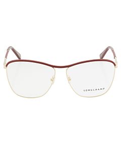 Longchamp 58 mm Gold/Wine Eyeglass Frames