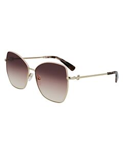 Longchamp 60 mm Rose Gold Sunglasses