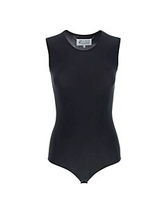 Maison Margiela Black Sleeveless Plain Slim Bodysuit