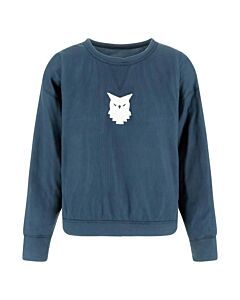 Maison Margiela Ladies Indigo Owl Print Sweatshirt
