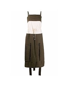 Maison Margiela Ladies Military Deconstructed Sleeveless Midi Dress, Brand Size 38 (US Size 4)