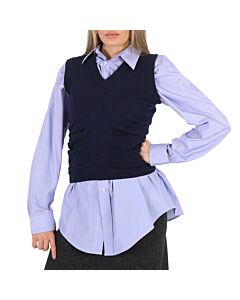 Maison Margiela Ladies Navy Blue Sweater Vest, Size X-Small