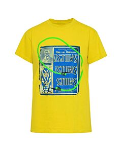 Maison Margiela Yellow Circus Smile Collage Print Cotton T-Shirt