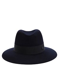 Maison Michel Ladies Navy Henrietta Wool Felt Fedora Hat