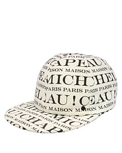 Maison Michel Logo Print Cotton Baseball Cap, Brand Size Medium
