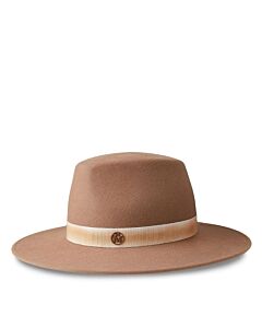 Maison Michel True Camel Kyra Iconic Wool Felt Fedora Hat