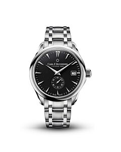 Manero Peripheral Stainless Steel Black Dial Watch