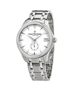 Men's Manero Peripheral Stainless Steel White Dial Watch