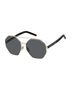 Marc Jacobs 60 mm Gold Black Sunglasses