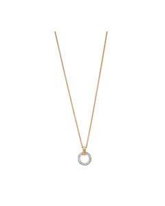 Marco Bicego Jaipur Link Collection 18K Yellow & White Gold Flat-Link Diamond Pendant Necklace