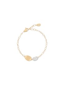Marco Bicego Lunaria Collection 18K Yellow Gold and Diamond Petite Double Leaf Bracelet - BB2591 B YW Q6