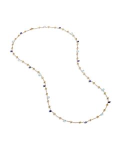Marco Bicego Paradise Collection 18K Yellow Gold Iolite and Blue Topaz Long Necklace CB1199 MIX240 Y 02