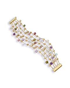 Marco Bicego Paradise Gold and Mixed Stone Five-Strand Bracelet