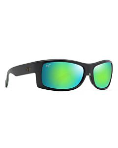 Maui Jim Equator 64 mm Matte Black with Olive Interior Sunglasses