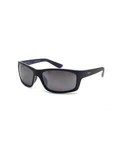 Maui Jim Kanaio Coast 61 mm Matte Soft Black with White and Blue Sunglasses