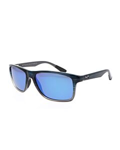 Maui Jim Onshore 58 mm Blue Black Stripe Fade Sunglasses