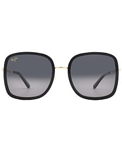Maui Jim Pua 55 mm Black with Gold Sunglasses