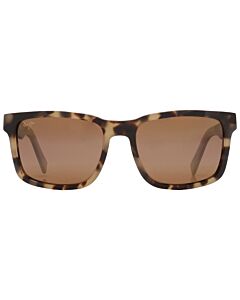 Maui Jim Stone Shack 55 mm Matte Havana Tortoise w/ Tan Tips Sunglasses
