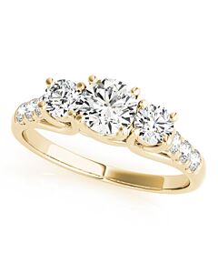 Maulijewels 0.50 Carat Halo Diamond Engagement Ring 14k Yellow Gold