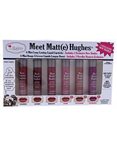 Meet Matte Hughes Liquid Lipstick Set by the Balm for Women - 6 x 0.24 oz Charming, Adoring, Romantic, Loving, Captivating, Passionate